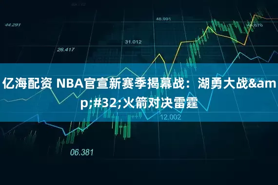 亿海配资 NBA官宣新赛季揭幕战：湖勇大战 火箭对决雷霆