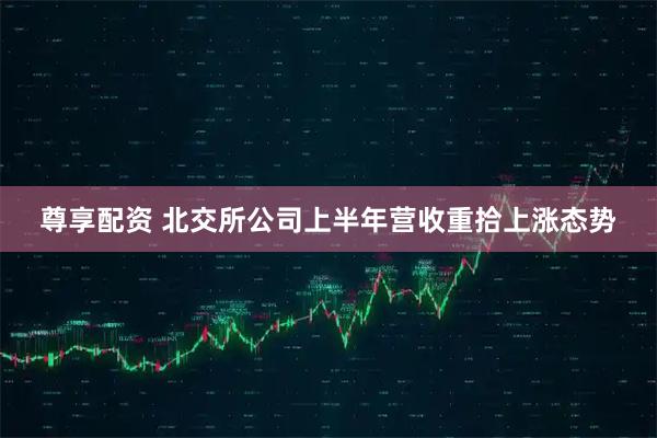 尊享配资 北交所公司上半年营收重拾上涨态势