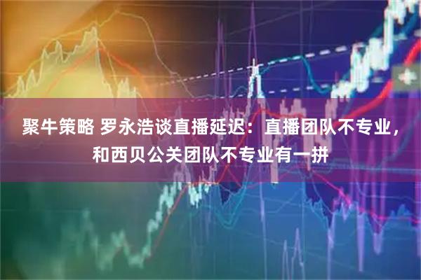 聚牛策略 罗永浩谈直播延迟：直播团队不专业，和西贝公关团队不专业有一拼
