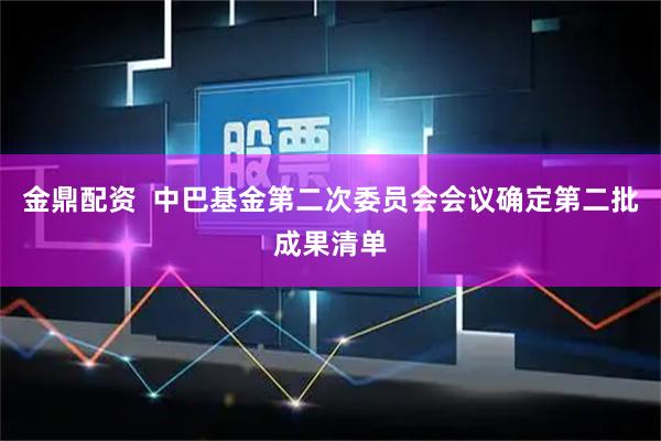 金鼎配资  中巴基金第二次委员会会议确定第二批成果清单